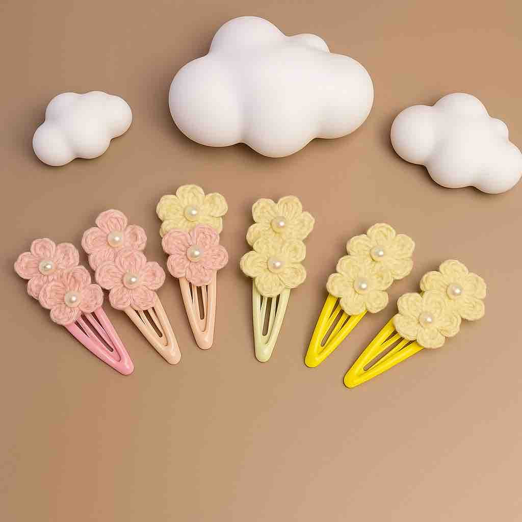 Cotton Hair Clips (Multiple Colors)